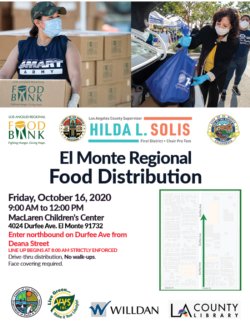El Monte Regional Food Distribution Drive-Thru Flyer